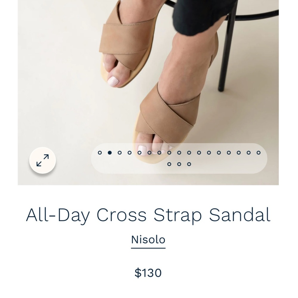 Nisolo all day cross strap sandal